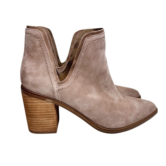 Steve Madden NEW Havannah Pointed Toe Cut-Out Booties Taupe Suede - Picture 5 of 16